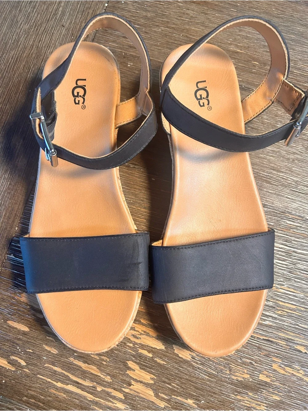 UGG black wedge